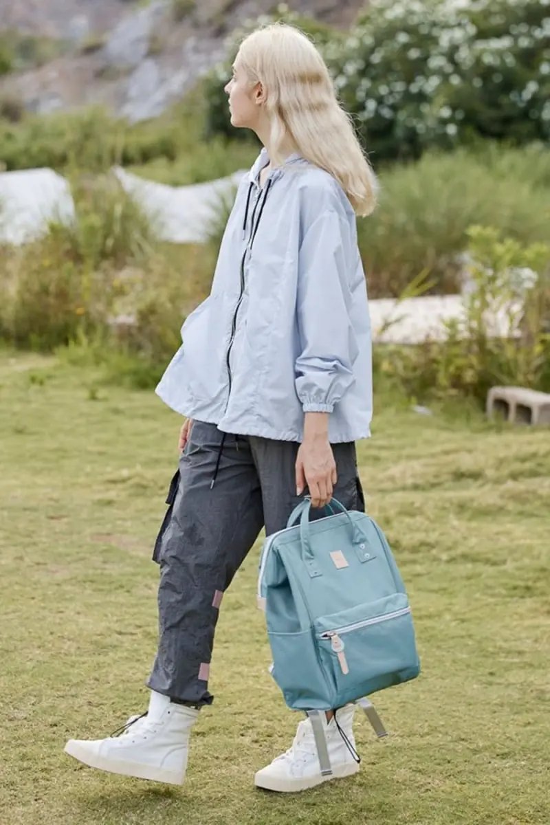 Himawari Water Resistant Canvas Backpack Bag with Side Pockets - Love Salve